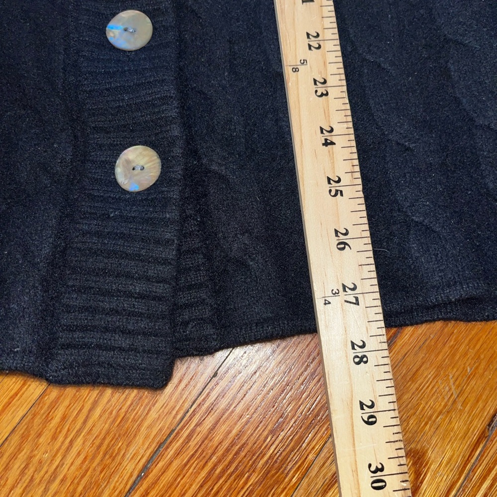 Vineyard Vines Cashmere cardigan black mock neck preppy chunky small academia - Picture 9 of 11